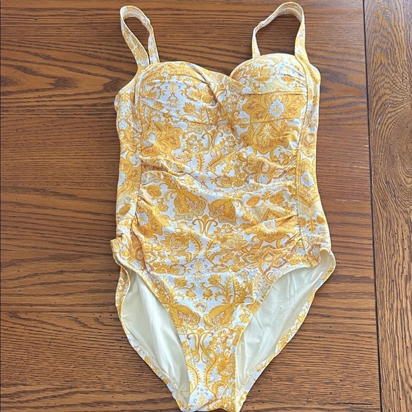 Nip Tuck Other - Nip Tuck Swim Yellow and White Swimsuit